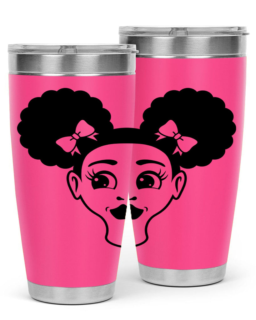 afro puffs girl face 73#- women-girls- Tumbler