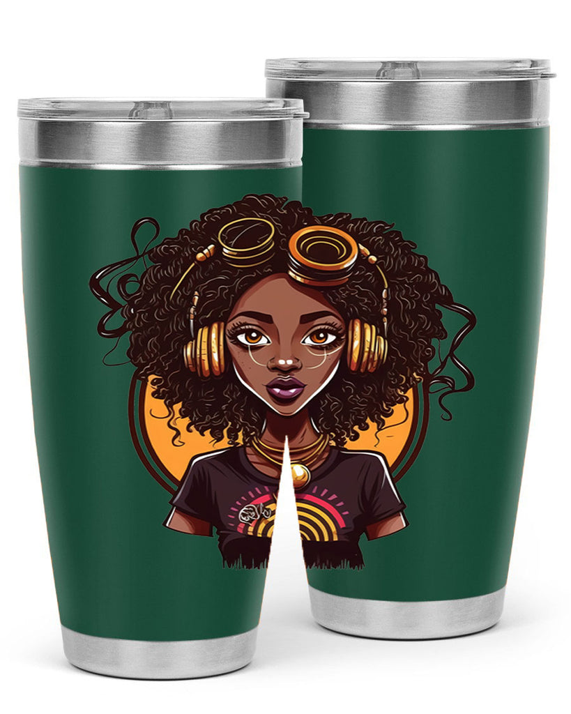 Sparkling Black Girl Design 5#- women-girls- Cotton Tank