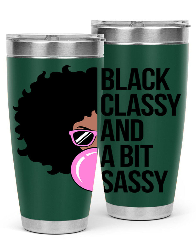 black classy and a bit sassy 250#- black words phrases- Cotton Tank