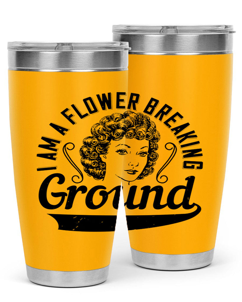 I am a flower breaking ground Style 32#- afro- Tumbler