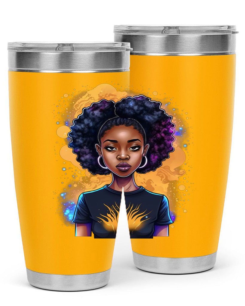Sparkling Black Girl Design 15#- women-girls- Cotton Tank
