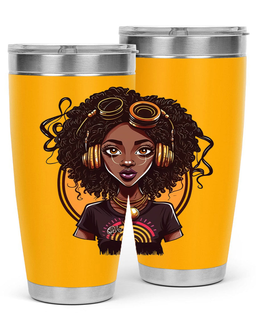 Sparkling Black Girl Design 5#- women-girls- Tumbler