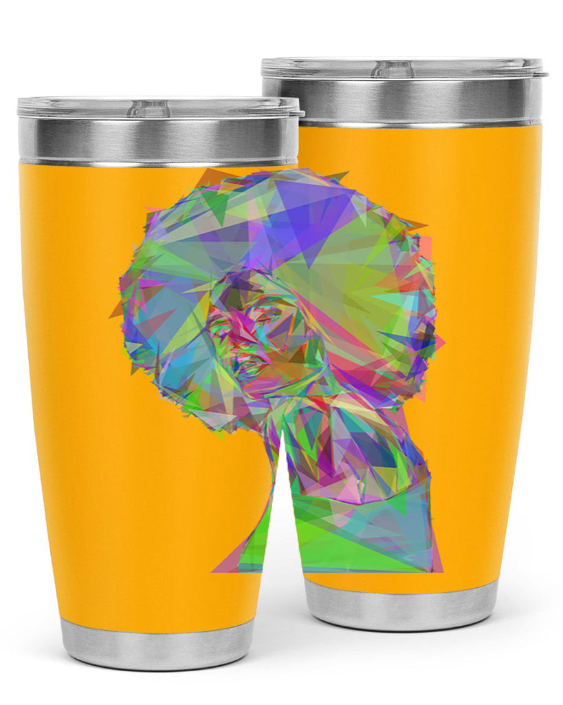 beautiful black woman geometric prismatic 59#- women-girls- Tumbler