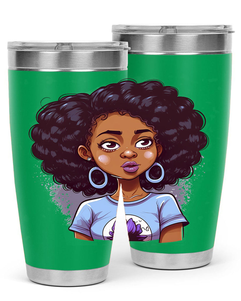 Sparkling Black Girl Design 20#- women-girls- Tumbler