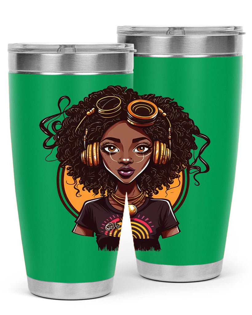 Sparkling Black Girl Design 5#- women-girls- Tumbler