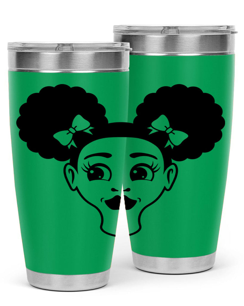 afro puffs girl face 73#- women-girls- Tumbler