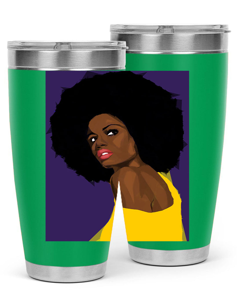 beautiful black woman geometric 60#- women-girls- Tumbler