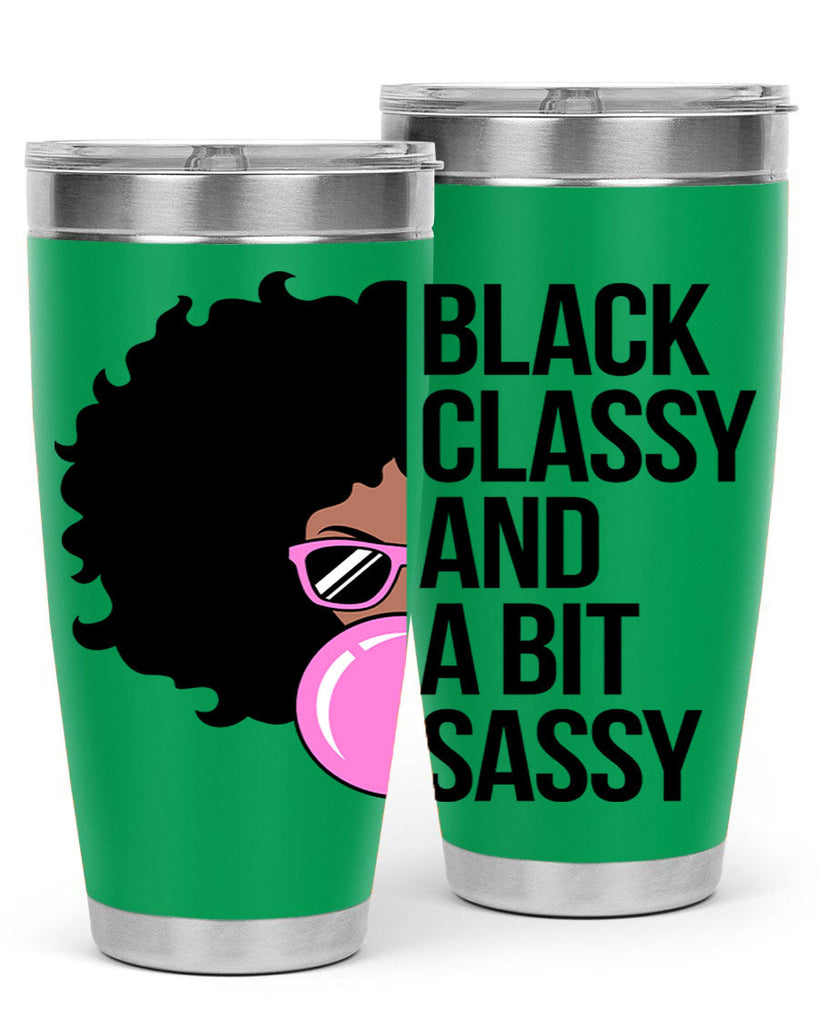 black classy and a bit sassy 250#- black words phrases- Cotton Tank