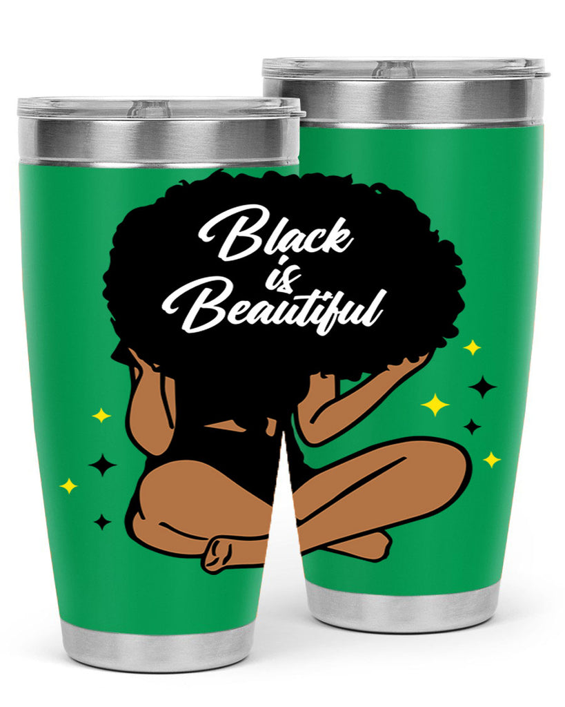 black is beautiful 14#- women-girls- Tumbler