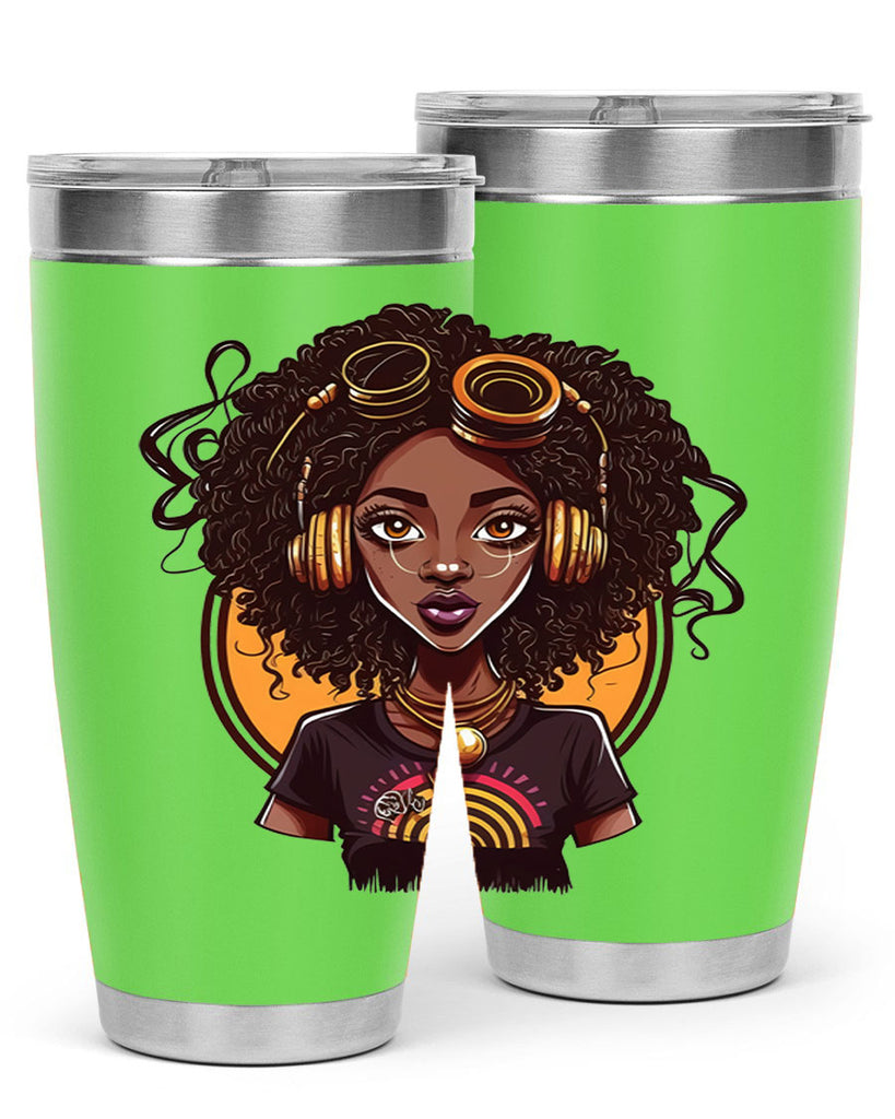 Sparkling Black Girl Design 5#- women-girls- Tumbler