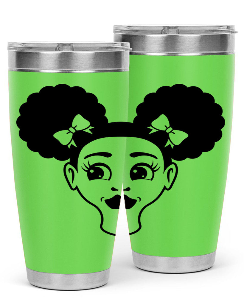 afro puffs girl face 73#- women-girls- Tumbler