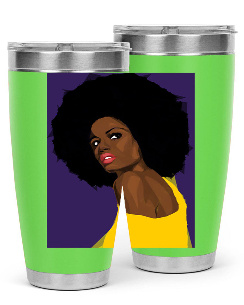 beautiful black woman geometric 60#- women-girls- Tumbler