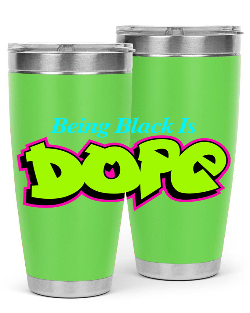 being black is dope 261#- black words phrases- Cotton Tank