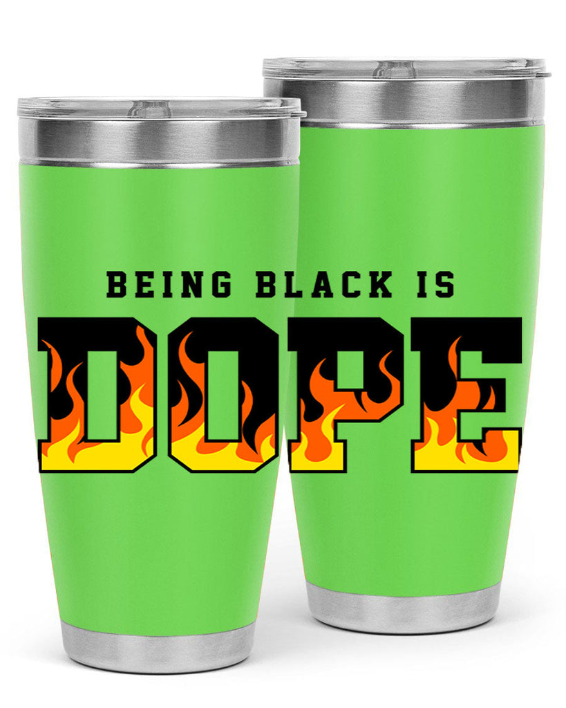 being black is dope flames 256#- black words phrases- Cotton Tank