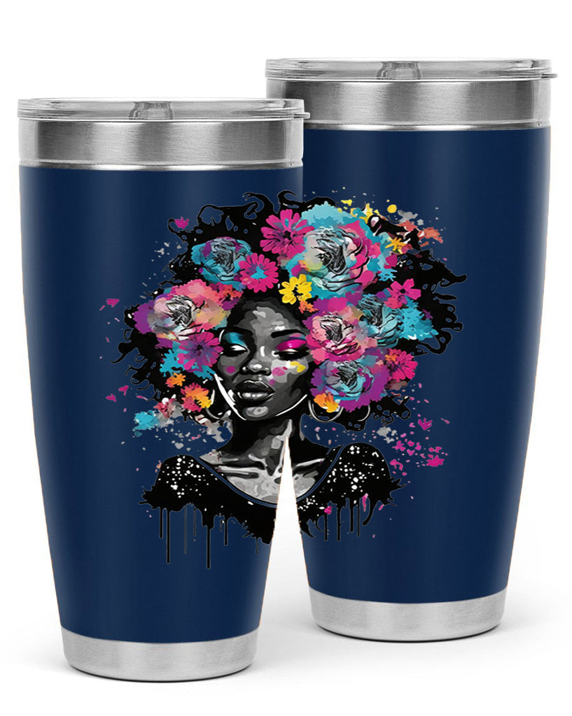 Sparkling Black Girl Design 17#- women-girls- Cotton Tank