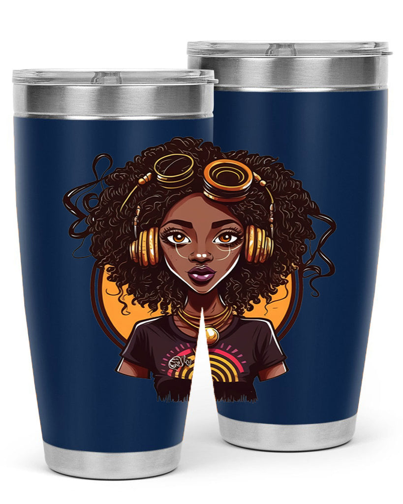 Sparkling Black Girl Design 5#- women-girls- Tumbler