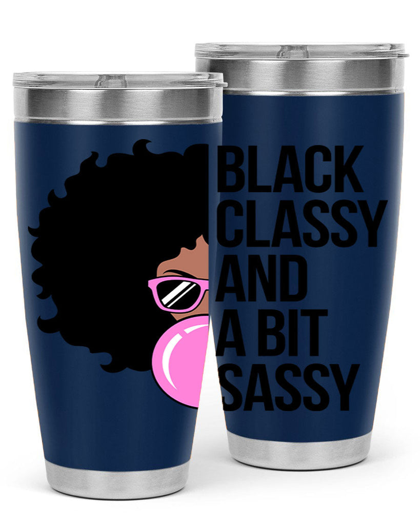 black classy and a bit sassy 250#- black words phrases- Cotton Tank