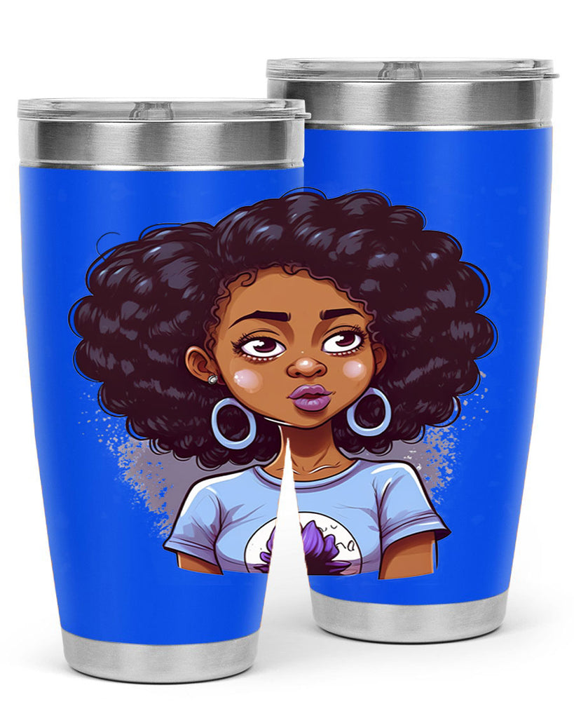 Sparkling Black Girl Design 20#- women-girls- Tumbler