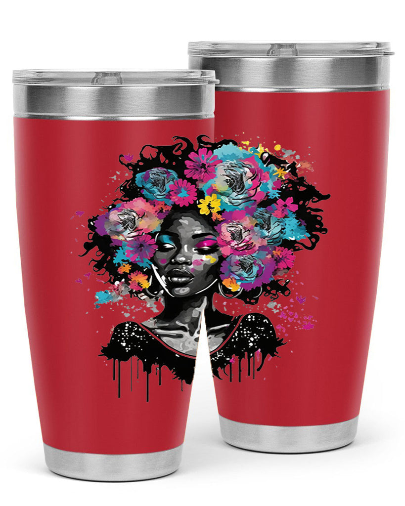 Sparkling Black Girl Design 17#- women-girls- Cotton Tank