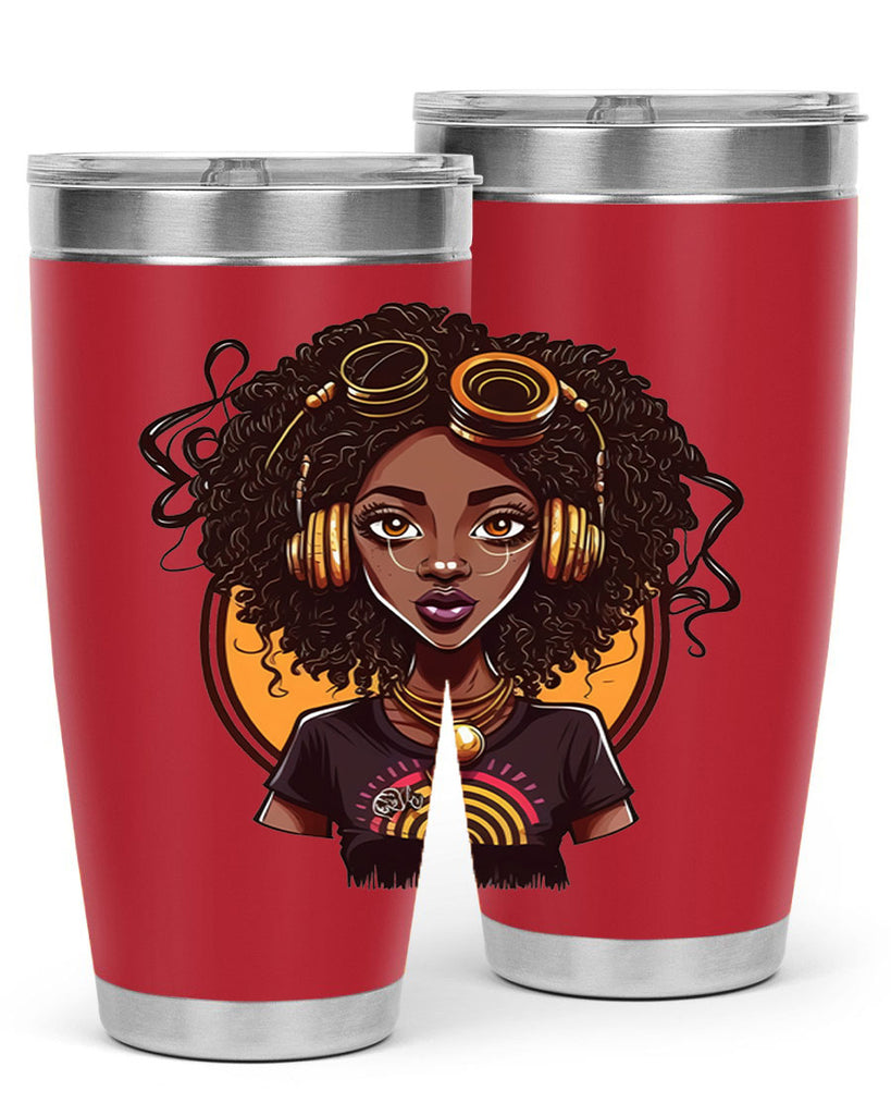 Sparkling Black Girl Design 5#- women-girls- Tumbler