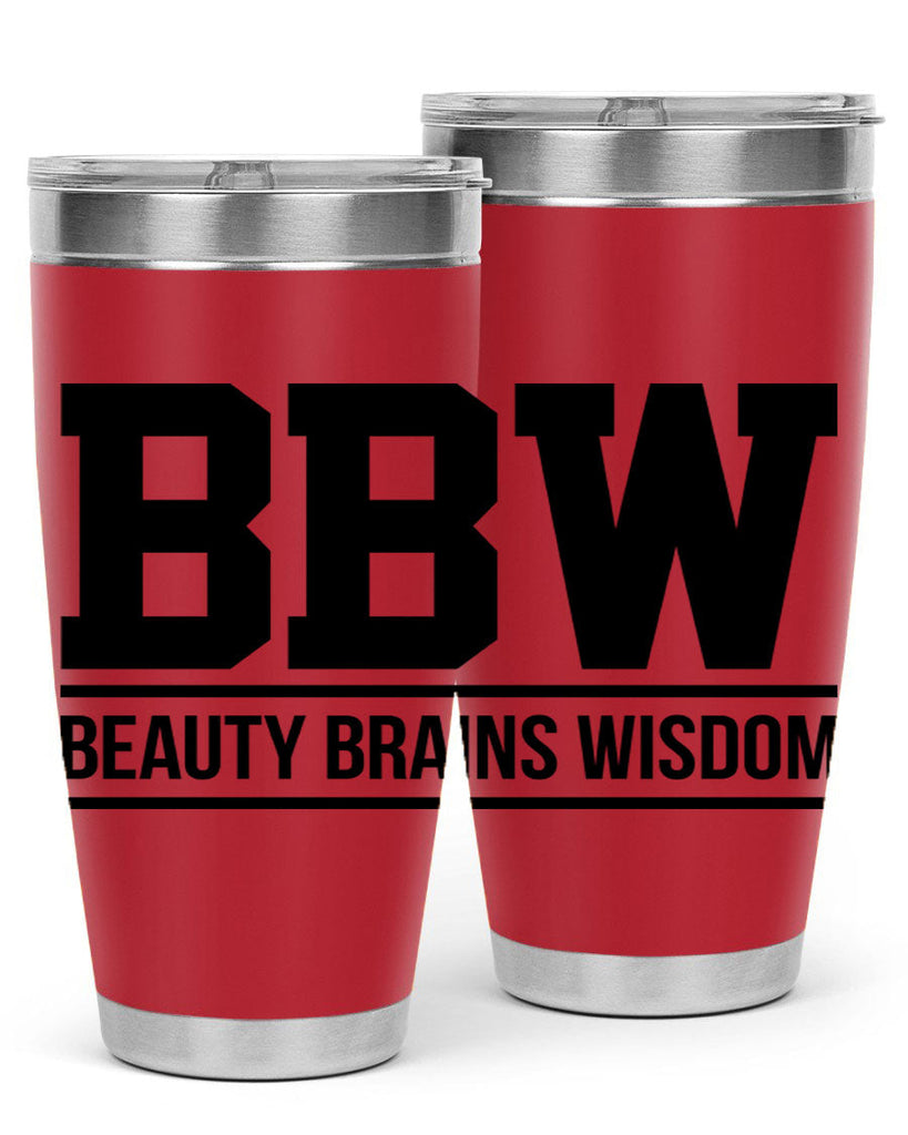 bbw beauty brains wisdom 263#- black words phrases- Cotton Tank