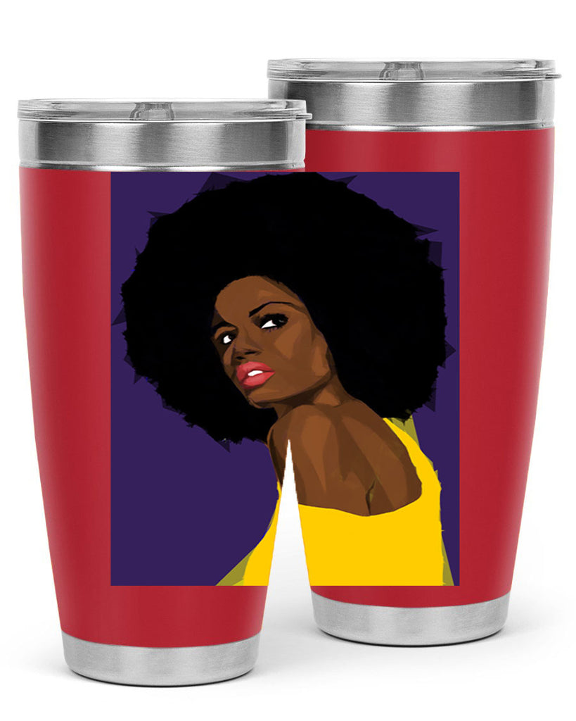 beautiful black woman geometric 60#- women-girls- Tumbler