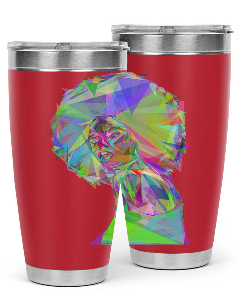 beautiful black woman geometric prismatic 59#- women-girls- Tumbler