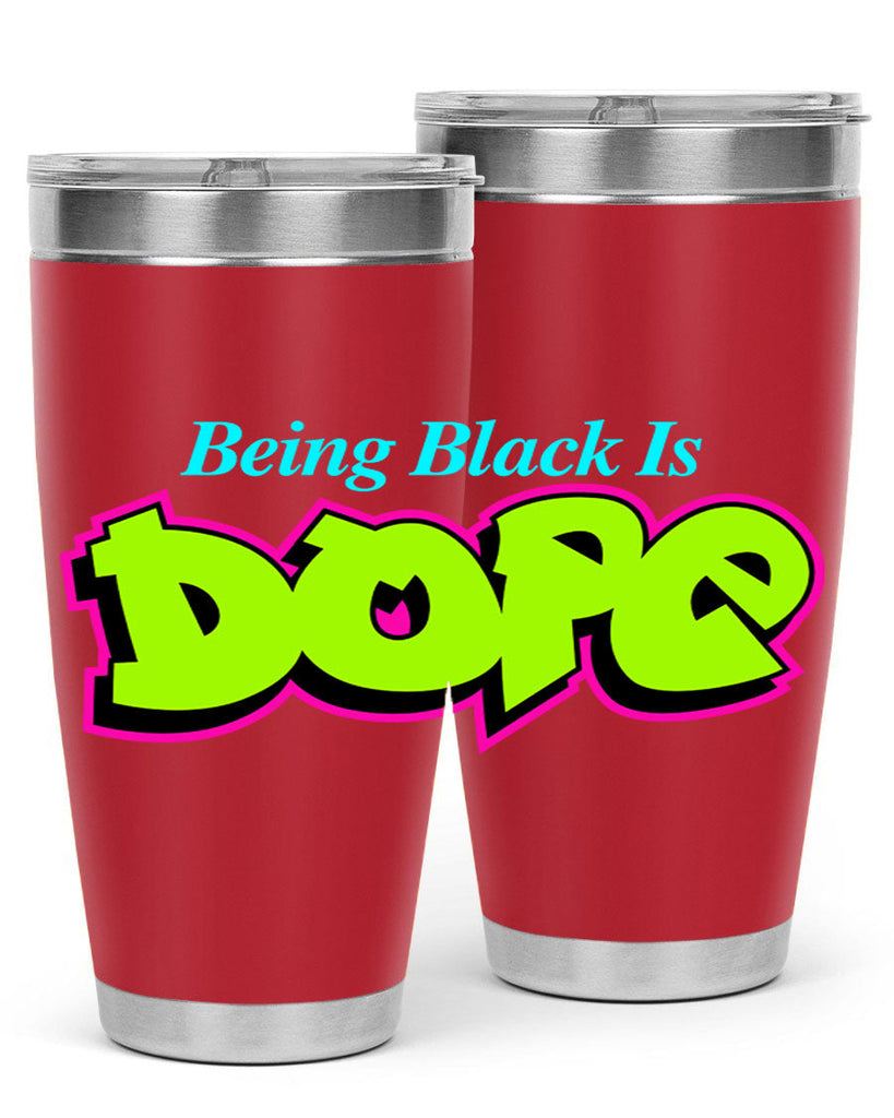 being black is dope 261#- black words phrases- Cotton Tank