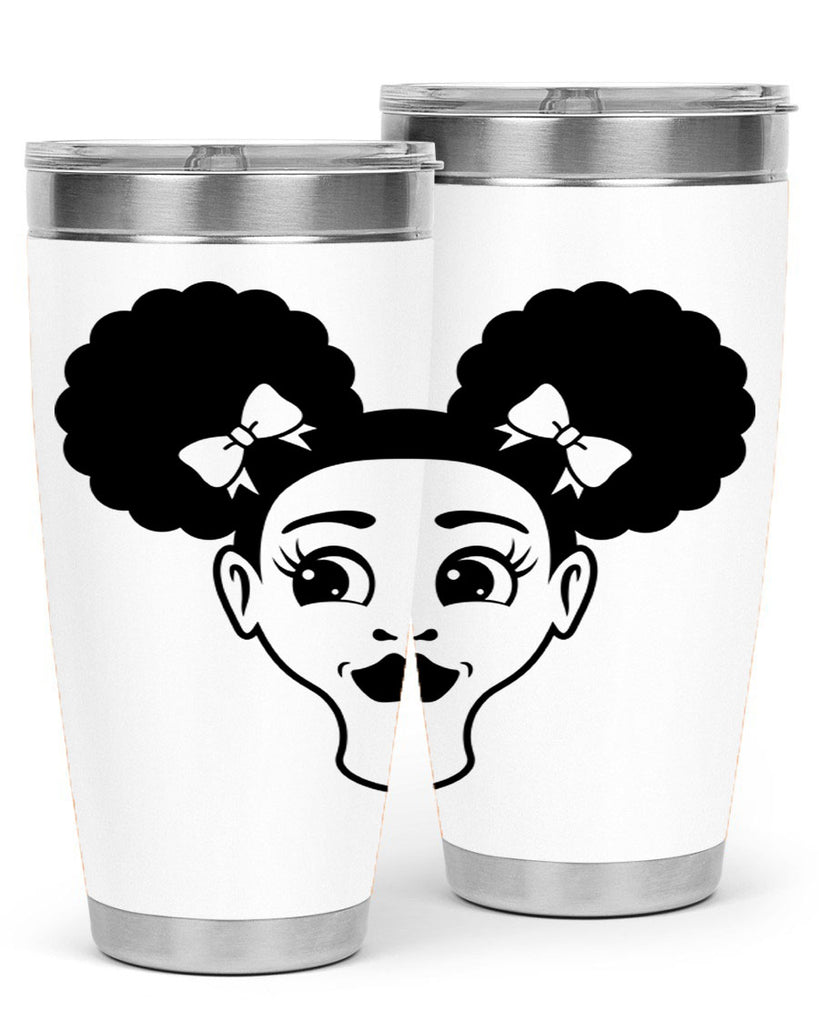 afro puffs girl face 73#- women-girls- Tumbler