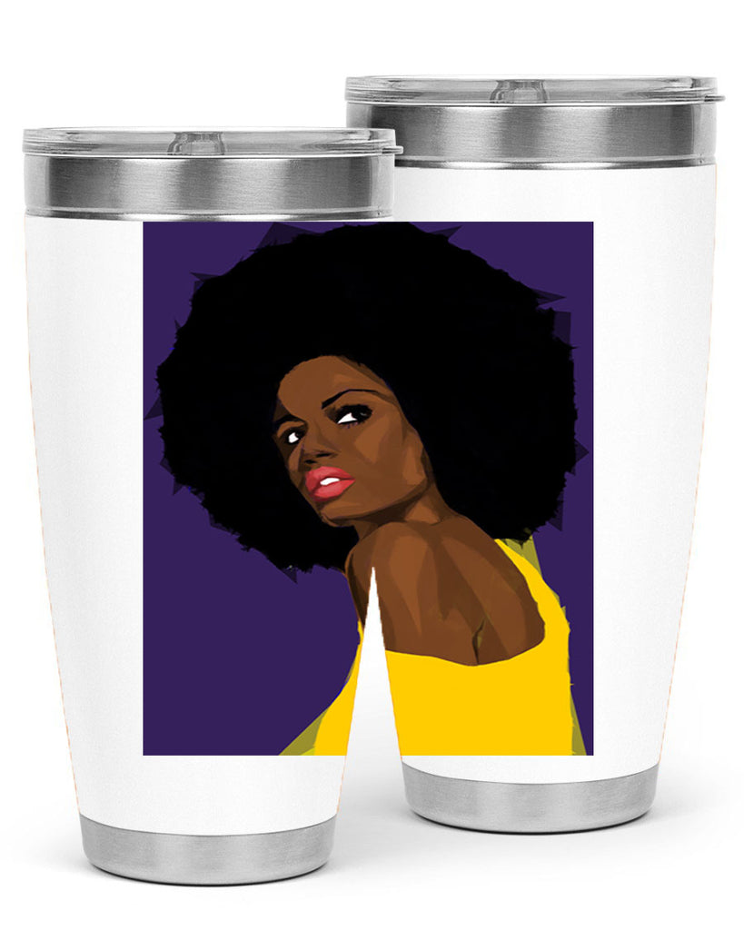 beautiful black woman geometric 60#- women-girls- Tumbler