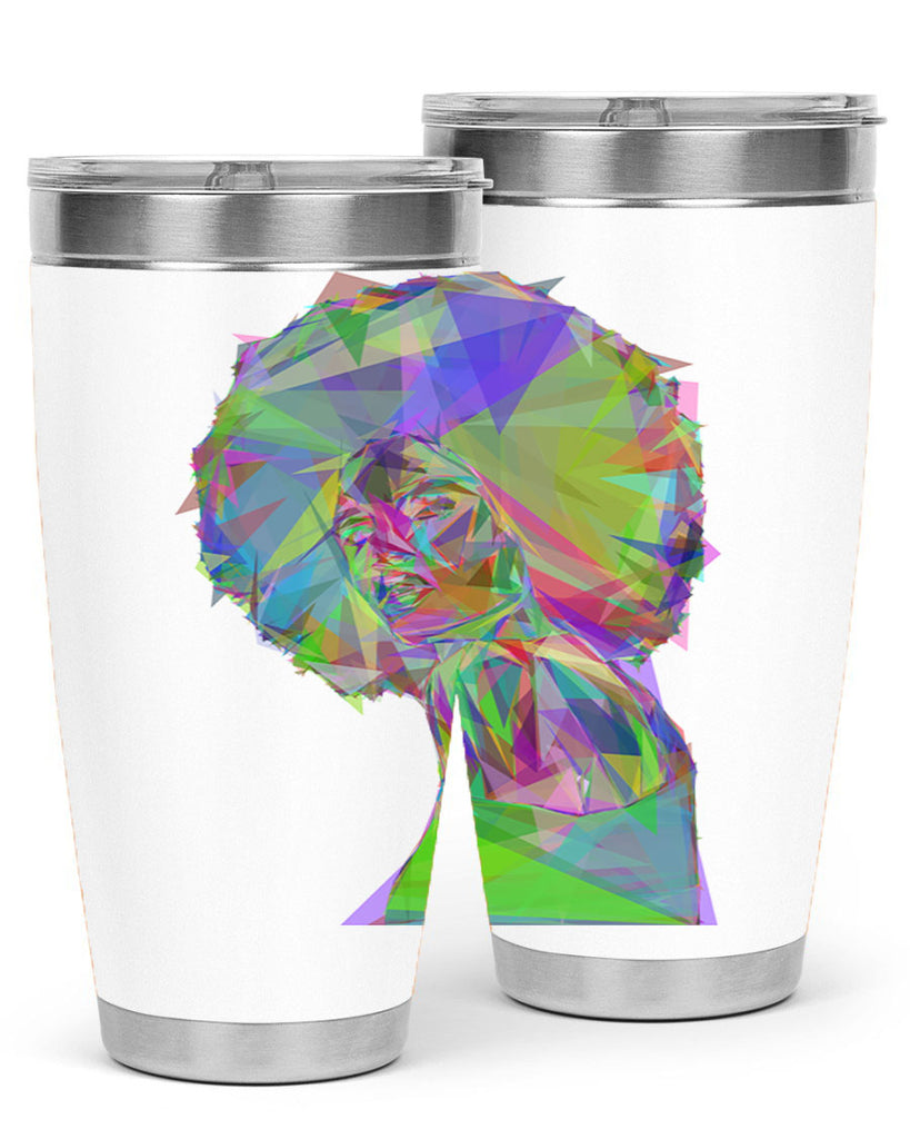 beautiful black woman geometric prismatic 59#- women-girls- Tumbler