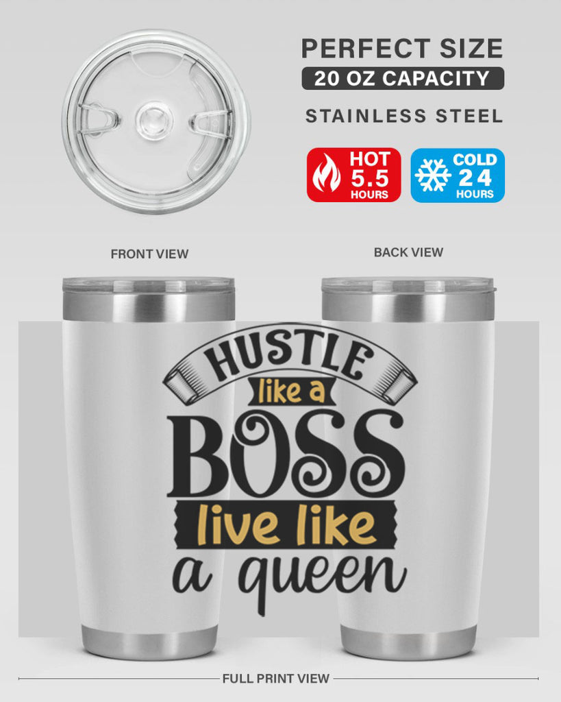 Hustle like a boss live like a queen Style 36#- women-girls- Tumbler