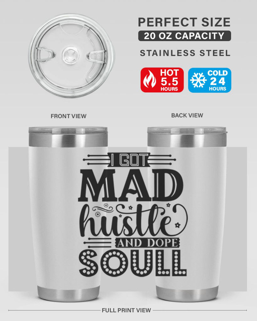 I got mad hustle and dope soul Style 33#- women-girls- Cotton Tank