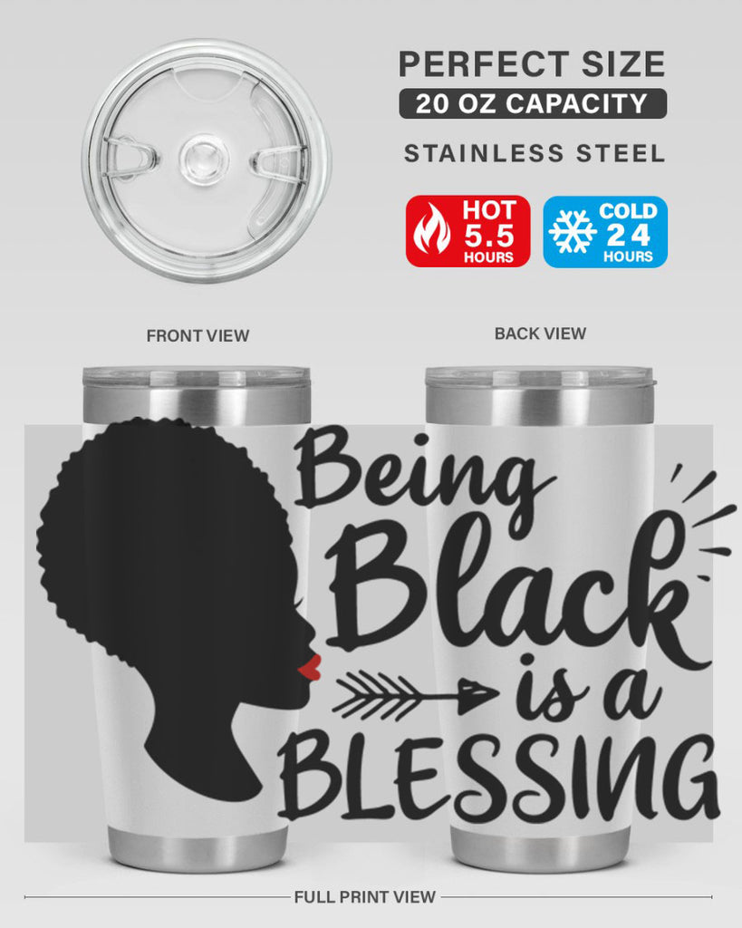 being black is a blessing Style 63#- women-girls- Tumbler