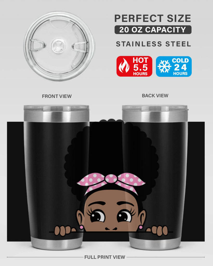 afro puff bandana girl peekaboo 85#- women-girls- Tumbler