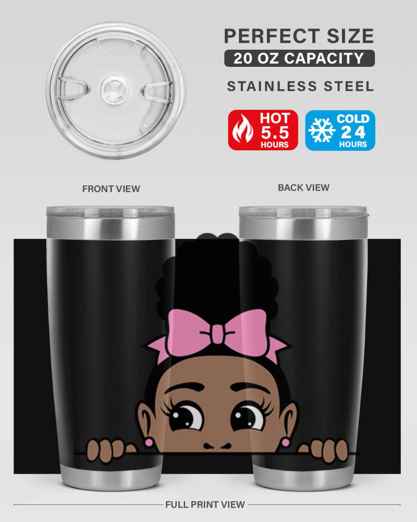 afro puff crown girl 3#- women-girls- Tumbler