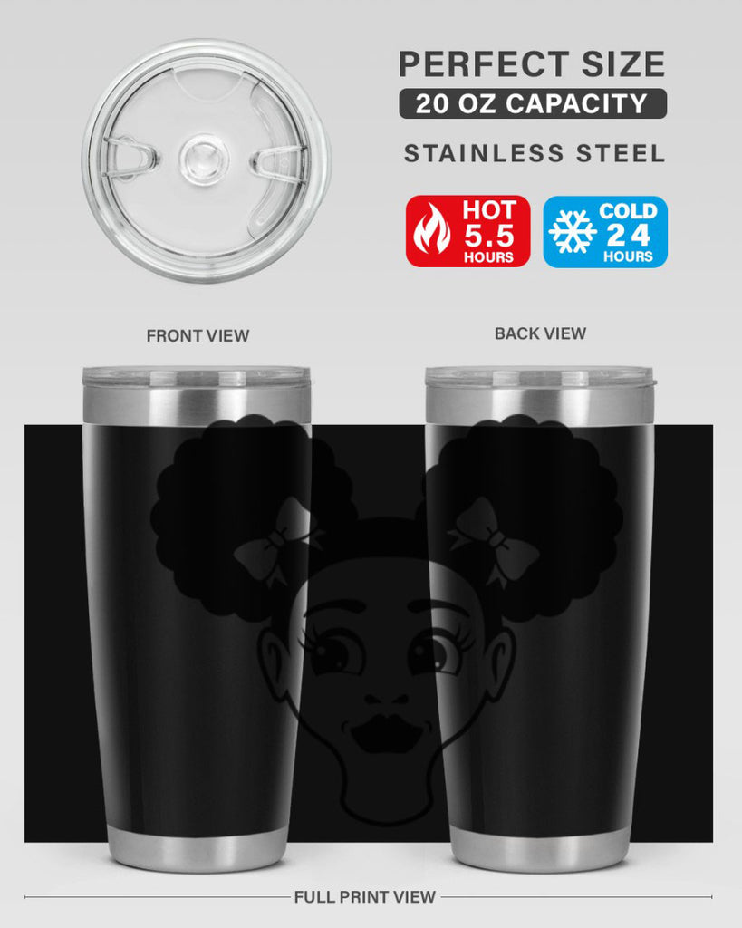 afro puffs girl face 73#- women-girls- Tumbler