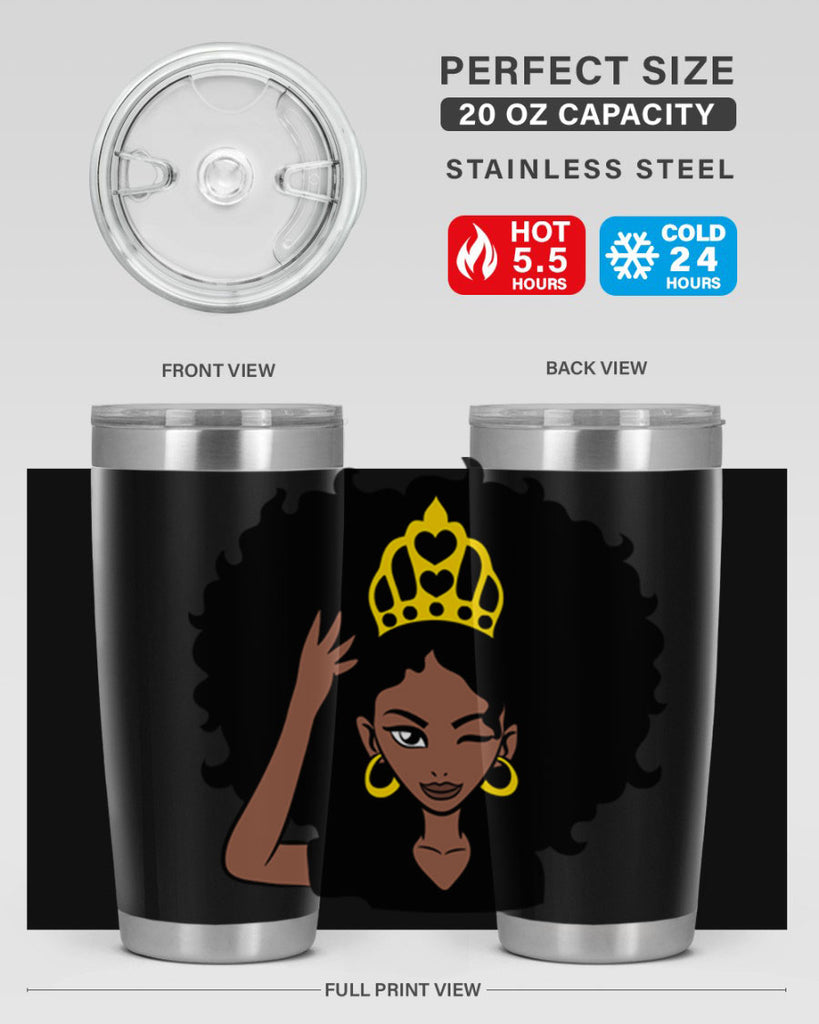 afro queen crown 72#- women-girls- Tumbler