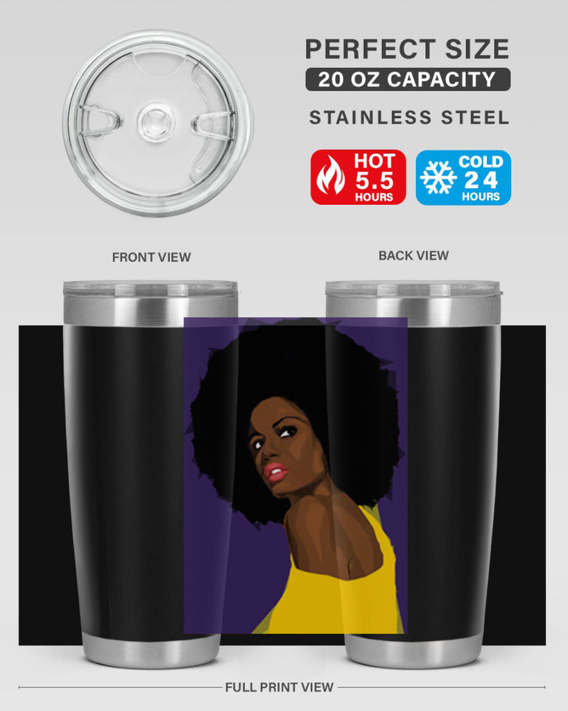 beautiful black woman geometric 60#- women-girls- Tumbler