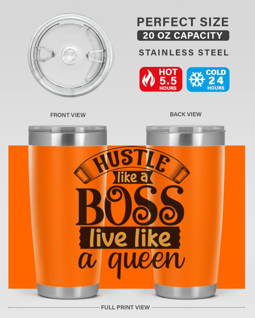 Hustle like a boss live like a queen Style 36#- women-girls- Tumbler