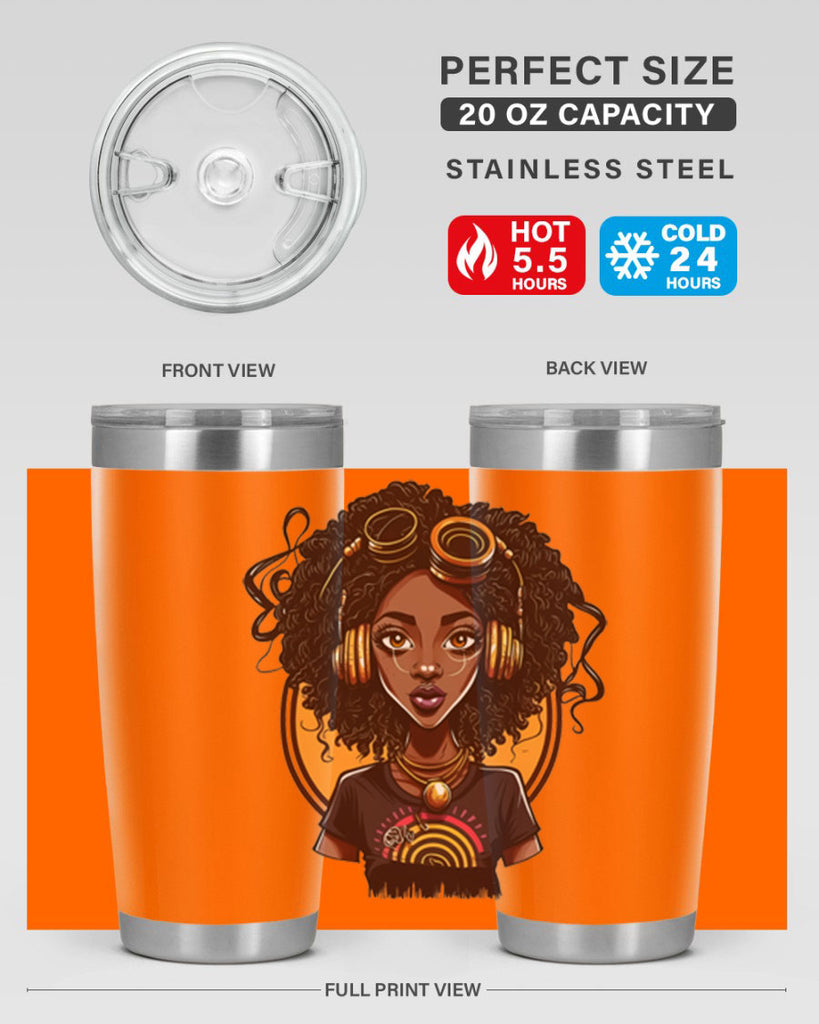 Sparkling Black Girl Design 5#- women-girls- Tumbler