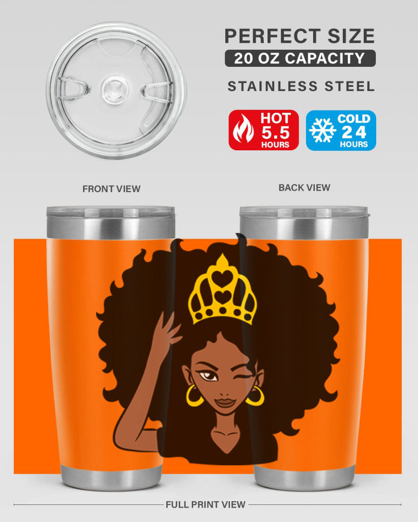 afro queen crown 72#- women-girls- Tumbler