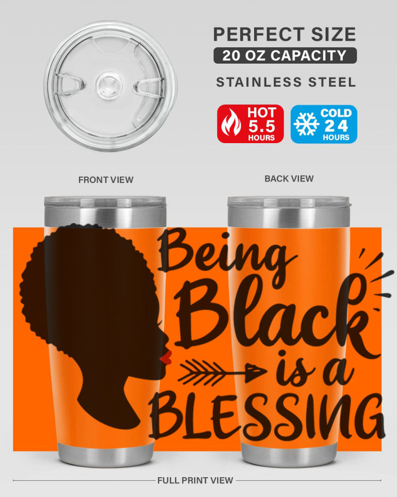 being black is a blessing Style 63#- women-girls- Tumbler