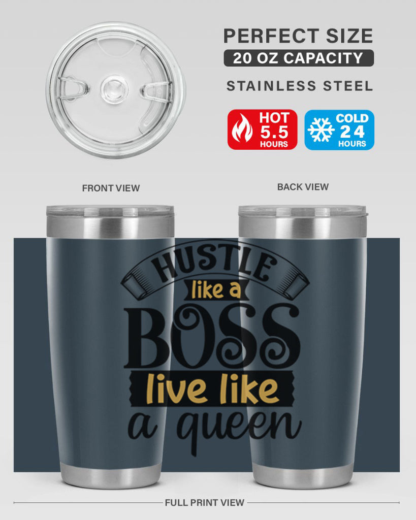 Hustle like a boss live like a queen Style 36#- women-girls- Tumbler