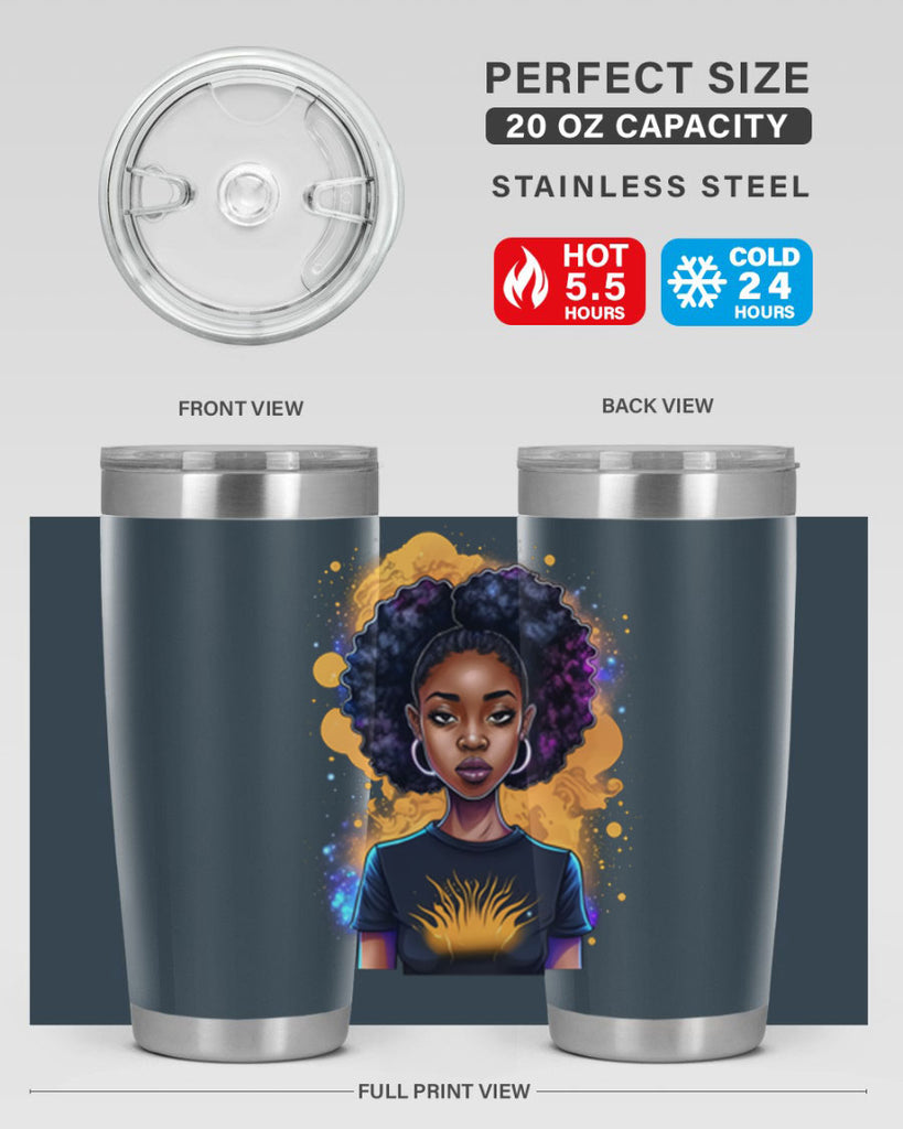 Sparkling Black Girl Design 15#- women-girls- Tumbler