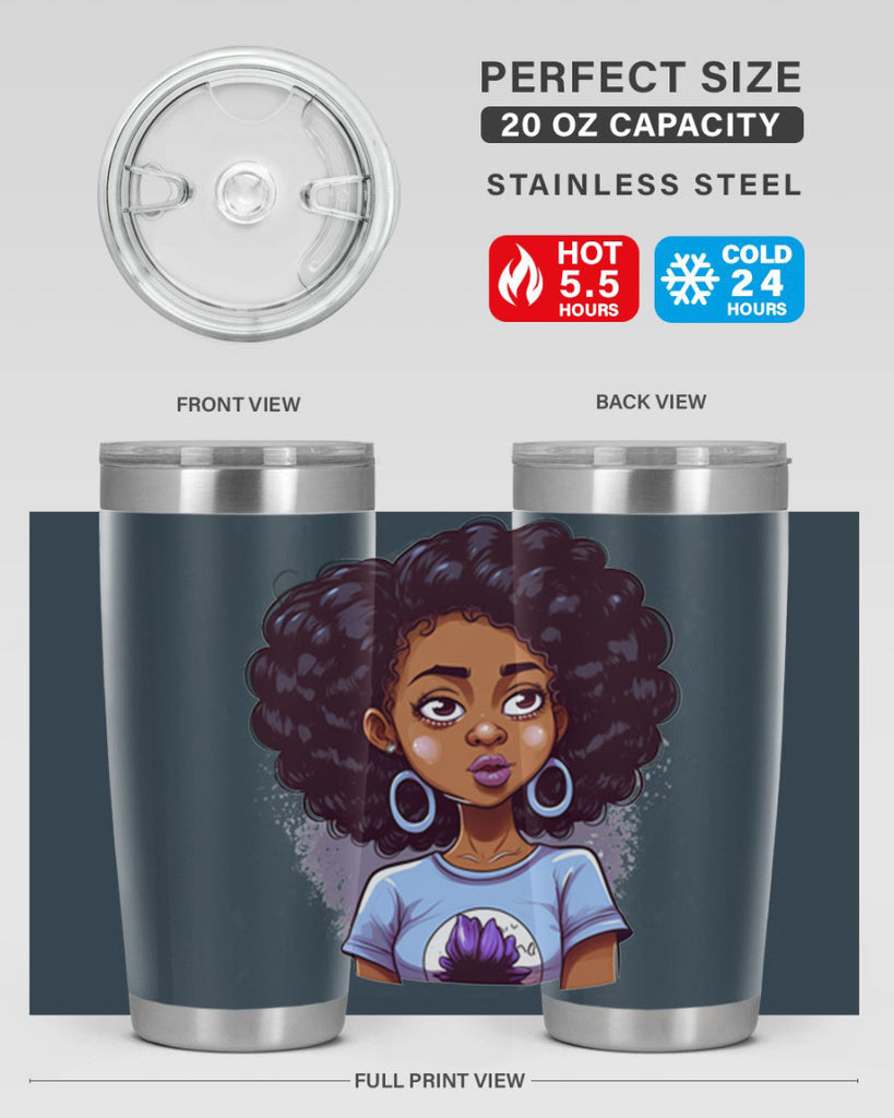 Sparkling Black Girl Design 20#- women-girls- Tumbler