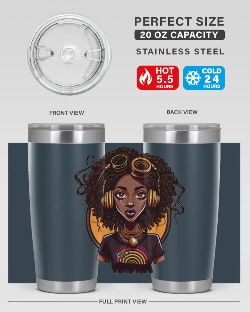 Sparkling Black Girl Design 5#- women-girls- Tumbler