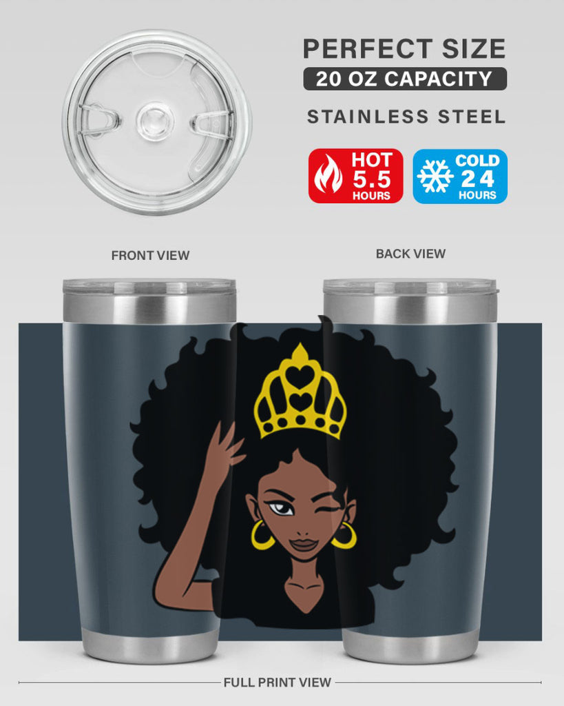 afro queen crown 72#- women-girls- Tumbler