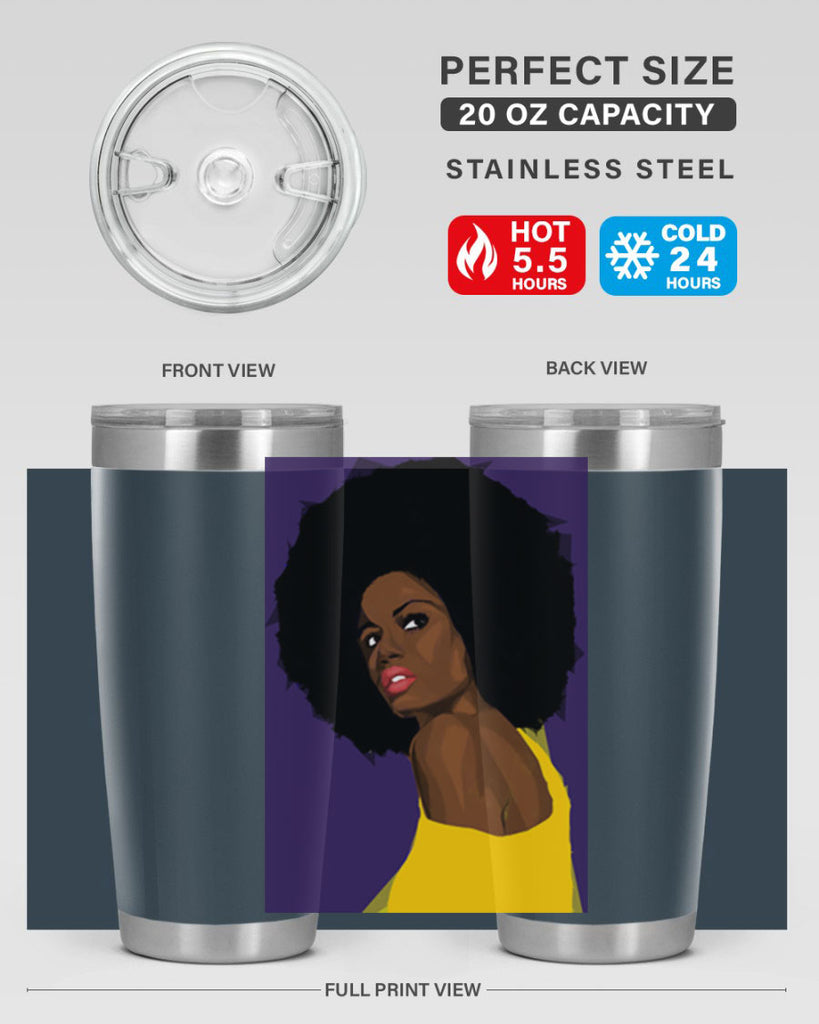 beautiful black woman geometric 60#- women-girls- Tumbler