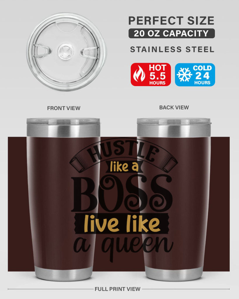 Hustle like a boss live like a queen Style 36#- women-girls- Tumbler